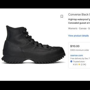 NEW Lugged winter leather converse